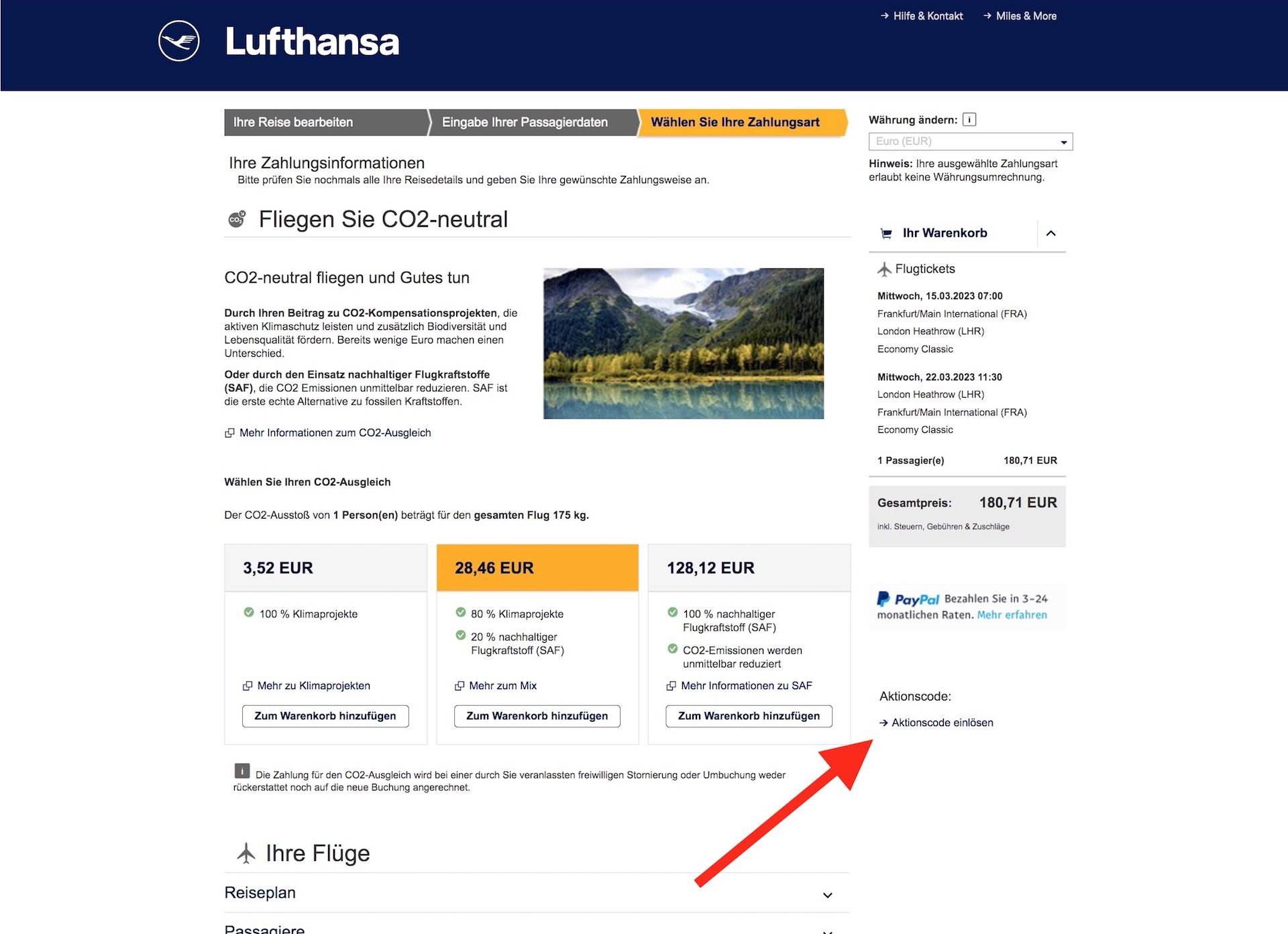 Lufthansa Gutschein einlösen - Bild 1