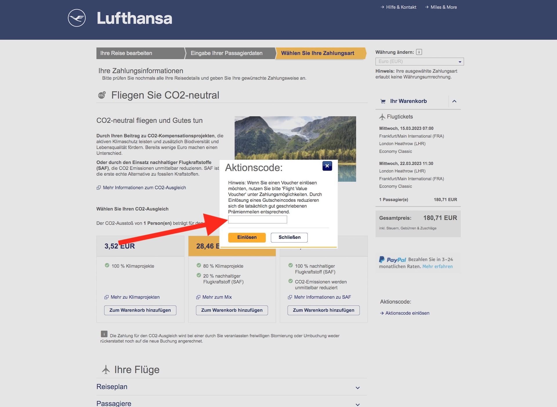 Lufthansa Gutschein einlösen - Bild 2